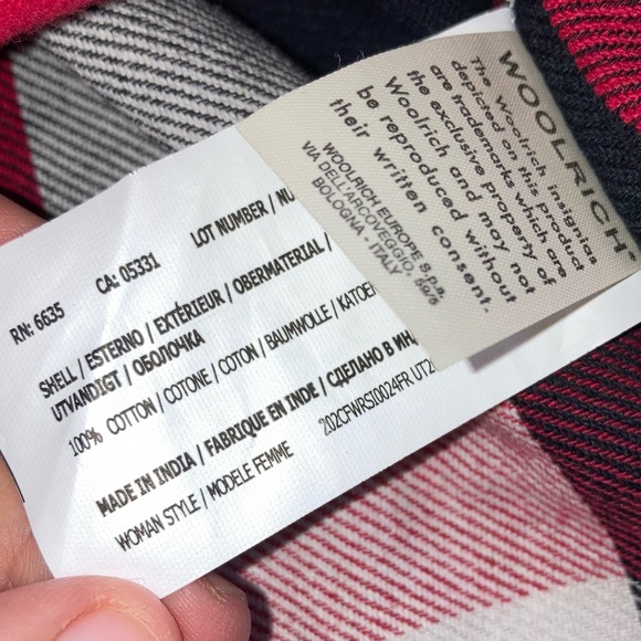 Woolrich Womens Boyfriend Flannel Shirt Multicolor Archive Check Cotton Shirt L - Picture 8 of 13